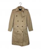 CELINEセリーヌ）の古着「ダブルベルトトレンチコート」｜ベージュ