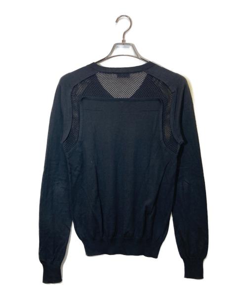 DIOR HOMME（ディオール オム）Dior Homme (ディオール オム) 切替メッシュニット グレー サイズ:XSの古着・服飾アイテム