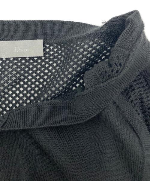 DIOR HOMME（ディオール オム）Dior Homme (ディオール オム) 切替メッシュニット グレー サイズ:XSの古着・服飾アイテム