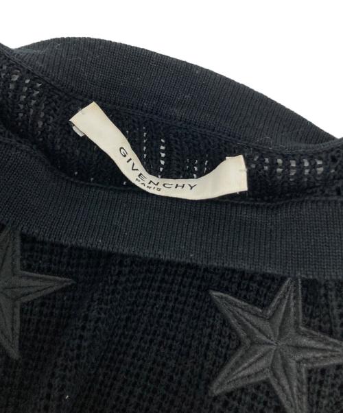 GIVENCHY（ジバンシィ）GIVENCHY (ジバンシィ) スターワッペンメッシュニット ブラック サイズ:-の古着・服飾アイテム