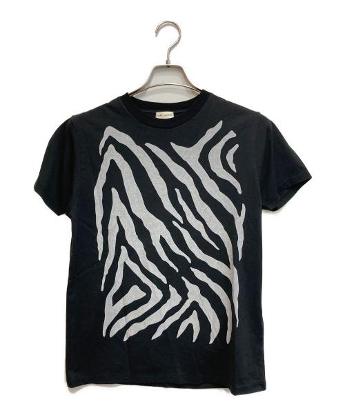 Saint Laurent Paris（サンローランパリ）Saint Laurent Paris (サンローランパリ) プリントTシャツ ブラック×グレー サイズ:XSの古着・服飾アイテム