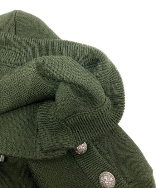 BALMAIN（バルマン）BALMAIN (バルマン) ニットパーカー グリーン サイズ:XSの古着・服飾アイテム
