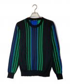 BALMAINバルマン）の古着「ストライプニット」｜ブラック