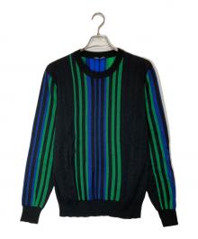 BALMAIN（バルマン）の古着「ストライプニット」｜ブラック