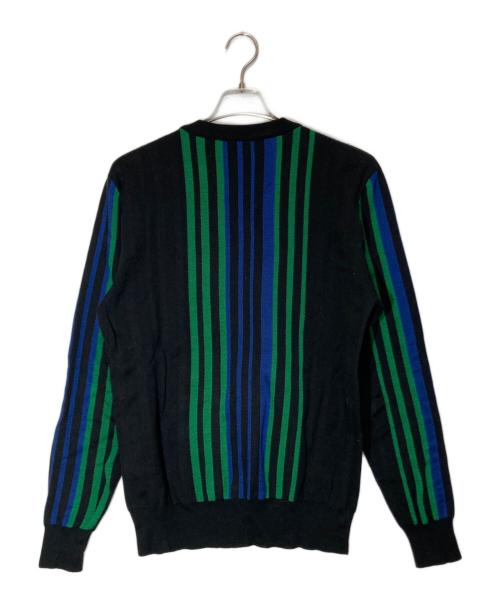 BALMAIN（バルマン）BALMAIN (バルマン) ストライプニット ブラック サイズ:Sの古着・服飾アイテム