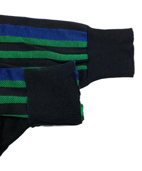 BALMAIN（バルマン）BALMAIN (バルマン) ストライプニット ブラック サイズ:Sの古着・服飾アイテム