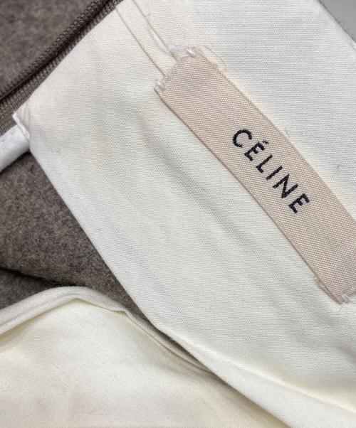 CELINE（セリーヌ）CELINE (セリーヌ) レザーパイピングウールスカート ベージュ サイズ:SIZE S (36)の古着・服飾アイテム