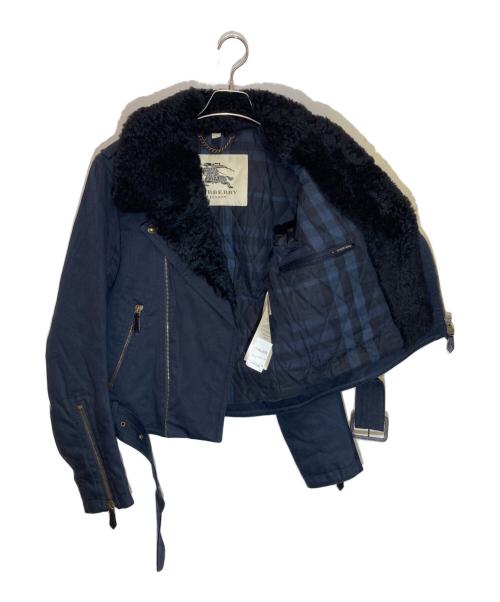 BURBERRY LONDON（バーバリーロンドン）BURBERRY LONDON (バーバリーロンドン) ダブルライダースジャケット ネイビー サイズ:44の古着・服飾アイテム