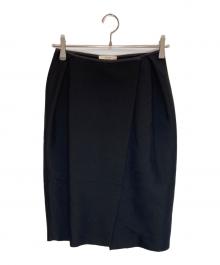 CELINE（セリーヌ）の古着「アシンメトリー ラップ スカート」｜ブラック