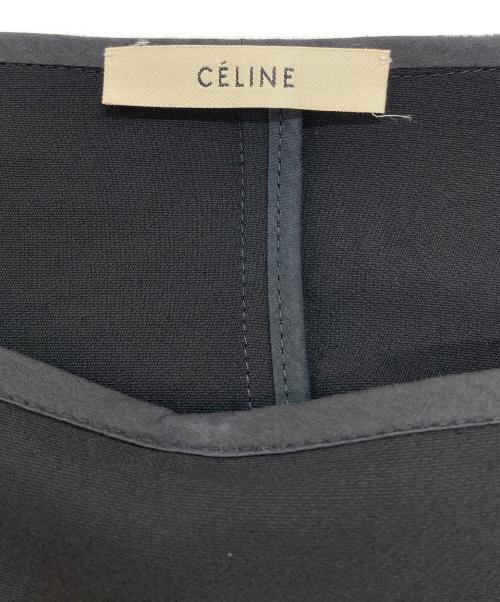 CELINE（セリーヌ）CELINE (セリーヌ) アシンメトリー ラップ スカート ブラック サイズ:SIZE 34の古着・服飾アイテム