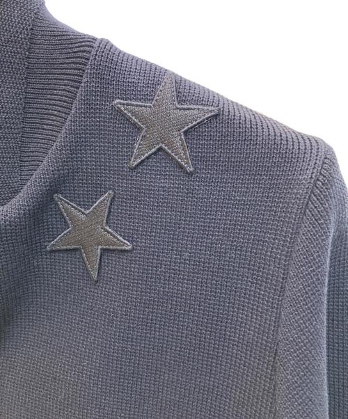 GIVENCHY（ジバンシィ）GIVENCHY (ジバンシィ) スターパッチニットジャケット ブラック サイズ:-の古着・服飾アイテム