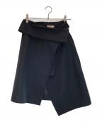 CELINEセリーヌ）の古着「ラップスカート」｜ブラック