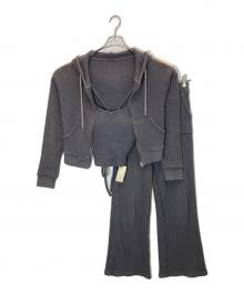 To The Sea（トゥーザシー）の古着「3ピースワッフルセットアップ」｜グレー
