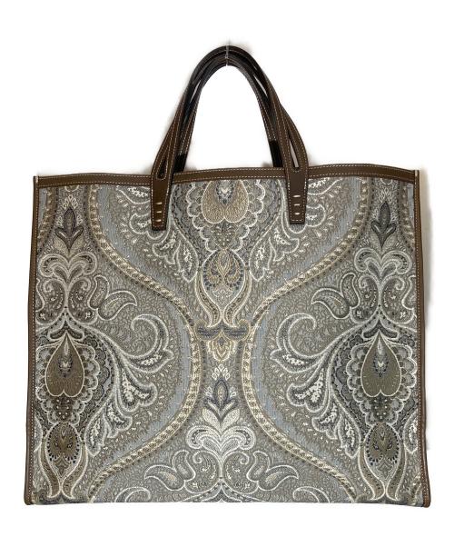 A VACATION（ア ヴァケーション）A VACATION (ア ヴァケーション) TANKペイズリー柄ジャガードトートバッグ グレー サイズ:-の古着・服飾アイテム