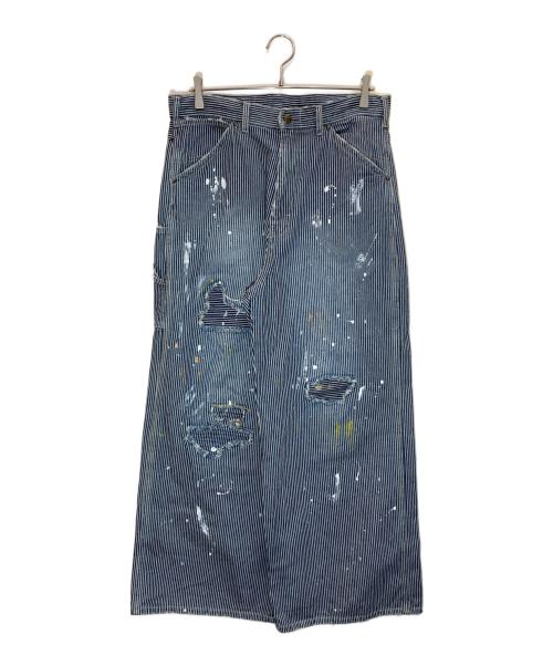 JOURNAL STANDARD（ジャーナルスタンダード）JOURNAL STANDARD (ジャーナルスタンダード) ヒッコリー バギー ワーク パンツ インディゴ×ホワイト サイズ:Lの古着・服飾アイテム