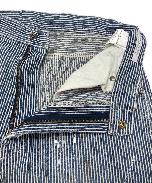 JOURNAL STANDARD（ジャーナルスタンダード）JOURNAL STANDARD (ジャーナルスタンダード) ヒッコリー バギー ワーク パンツ インディゴ×ホワイト サイズ:Lの古着・服飾アイテム