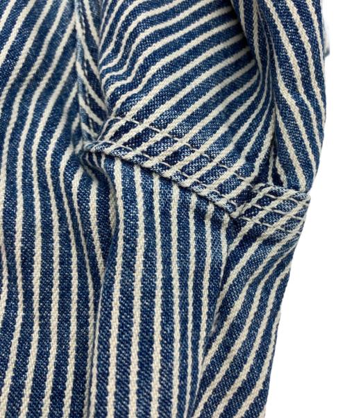 JOURNAL STANDARD（ジャーナルスタンダード）JOURNAL STANDARD (ジャーナルスタンダード) ヒッコリー バギー ワーク パンツ インディゴ×ホワイト サイズ:Lの古着・服飾アイテム