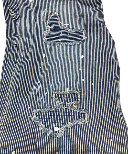 JOURNAL STANDARD（ジャーナルスタンダード）JOURNAL STANDARD (ジャーナルスタンダード) ヒッコリー バギー ワーク パンツ インディゴ×ホワイト サイズ:Lの古着・服飾アイテム