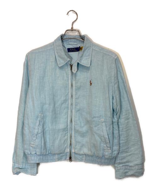 POLO RALPH LAUREN（ポロ・ラルフローレン）POLO RALPH LAUREN (ポロ・ラルフローレン) リネン ウィンドブレーカー ブルー サイズ:Ⅿの古着・服飾アイテム
