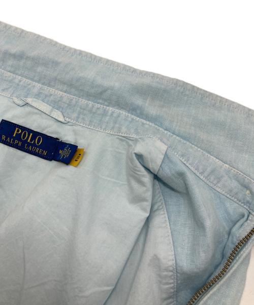 POLO RALPH LAUREN（ポロ・ラルフローレン）POLO RALPH LAUREN (ポロ・ラルフローレン) リネン ウィンドブレーカー ブルー サイズ:Ⅿの古着・服飾アイテム