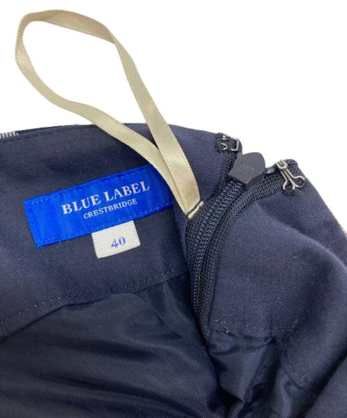 BLUE LABEL CRESTBRIDGE（ブルーレーベルクレストブリッジ）BLUE LABEL CRESTBRIDGE (ブルーレーベルクレストブリッジ) チェックフレアスカート ベージュ サイズ:40の古着・服飾アイテム