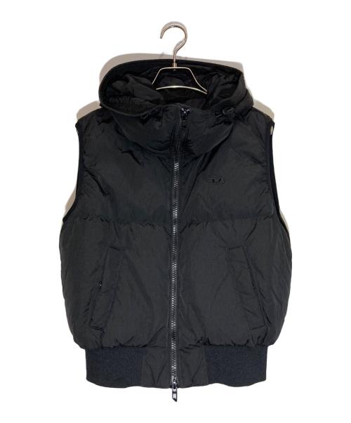 DIESEL（ディーゼル）DIESEL (ディーゼル) ダウンベスト ブラック サイズ:SIZE 38の古着・服飾アイテム