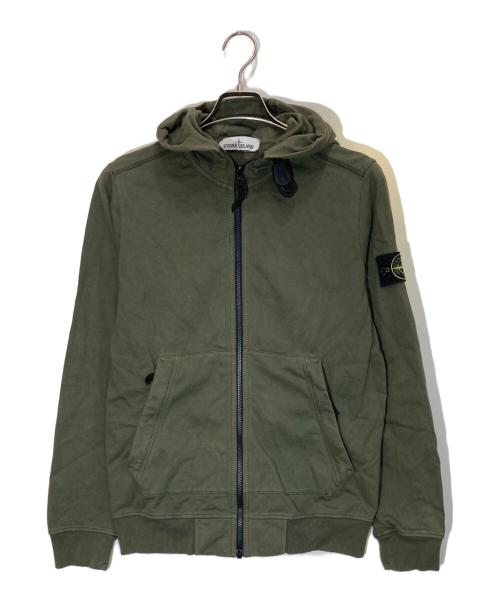 STONE ISLAND（ストーンアイランド）STONE ISLAND (ストーンアイランド) ジップパーカー カーキ サイズ:Sの古着・服飾アイテム