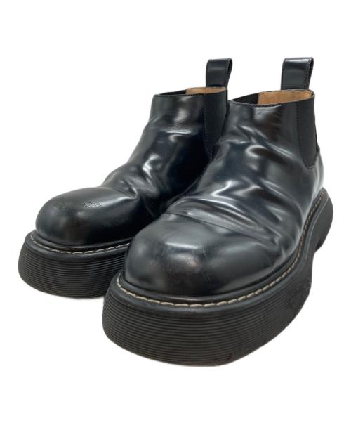 BOTTEGA VENETA（ボッテガベネタ）BOTTEGA VENETA (ボッテガベネタ) ラグ チェルシーアンクルブーツ ブラック サイズ:SIZE 42(約27cm)の古着・服飾アイテム