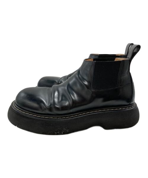 BOTTEGA VENETA（ボッテガベネタ）BOTTEGA VENETA (ボッテガベネタ) ラグ チェルシーアンクルブーツ ブラック サイズ:SIZE 42(約27cm)の古着・服飾アイテム