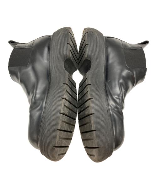 BOTTEGA VENETA（ボッテガベネタ）BOTTEGA VENETA (ボッテガベネタ) ラグ チェルシーアンクルブーツ ブラック サイズ:SIZE 42(約27cm)の古着・服飾アイテム
