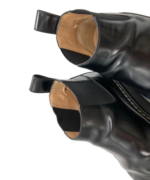BOTTEGA VENETA（ボッテガベネタ）BOTTEGA VENETA (ボッテガベネタ) ラグ チェルシーアンクルブーツ ブラック サイズ:SIZE 42(約27cm)の古着・服飾アイテム