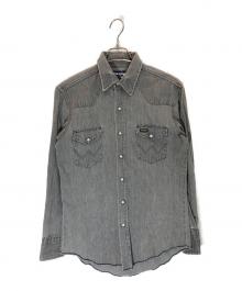 Wrangler（ラングラー）の古着「ウエスタンデニムシャツ」｜グレー