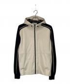 ZEGNAゼニア）の古着「Viscose Blend Padded Zip Hoodie」｜ブラック×ベージュ