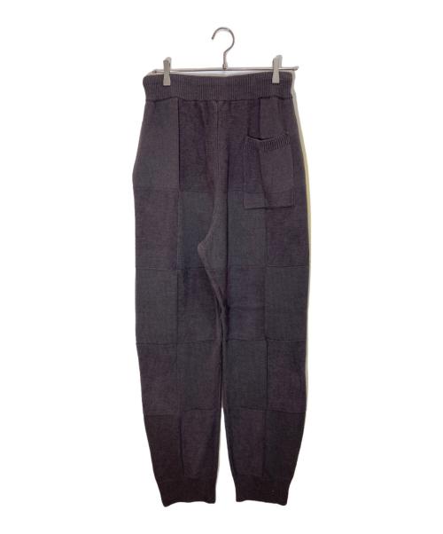 YOKE（ヨーク）YOKE (ヨーク) BLOCK CHECKED KNIT PANTS ダスティパープル サイズ:SIZE 3の古着・服飾アイテム