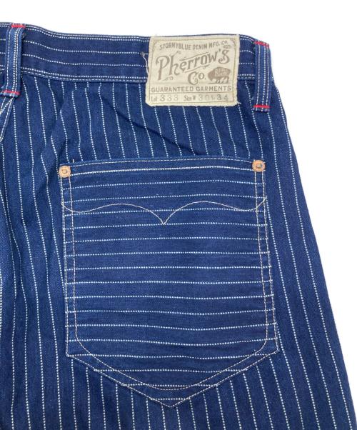 Pherrow's（フェローズ）PHERROW'S (フェローズ) WABASH STRIPE PANTS ネイビー サイズ:SIZE W30×L34の古着・服飾アイテム