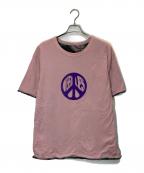 Needlesニードルズ）の古着「S/S RV T – PAPILLON PILE JQ. / PEACE」｜ピンク