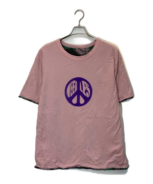 Needles（ニードルズ）Needles (ニードルズ) S/S RV T – PAPILLON PILE JQ. / PEACE ピンク サイズ:XLの古着・服飾アイテム