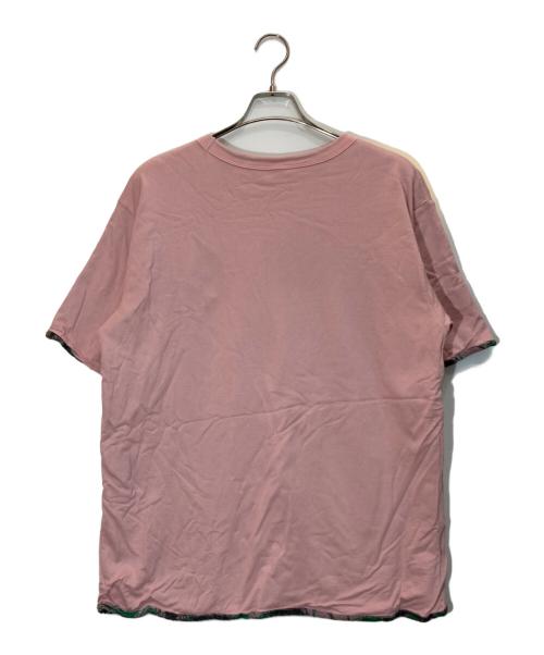 Needles（ニードルズ）Needles (ニードルズ) S/S RV T – PAPILLON PILE JQ. / PEACE ピンク サイズ:XLの古着・服飾アイテム