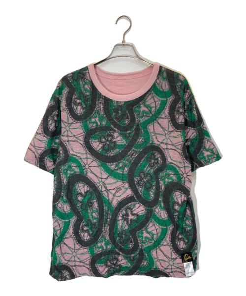 Needles（ニードルズ）Needles (ニードルズ) S/S RV T – PAPILLON PILE JQ. / PEACE ピンク サイズ:XLの古着・服飾アイテム