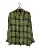LAD MUSICIANラッドミュージシャン）の古着「MODAL PUNK CHECKチェックシャツ」｜グリーン