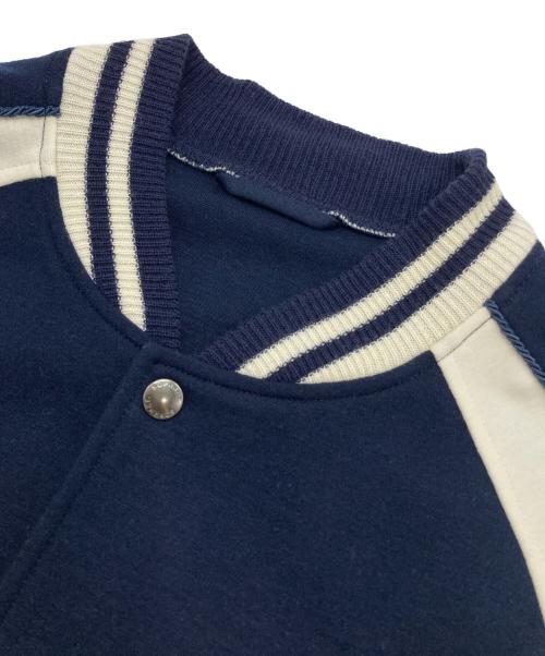 SOPHNET.（ソフネット）SOPHNET. (ソフネット) ACRYLIC WOOL STADIUM JACKET ネイビー サイズ:Lの古着・服飾アイテム