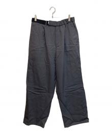 Graphpaper（グラフペーパー）の古着「SCALE OFF WOOL WIDE CHEF PANTS」｜グレー