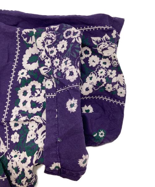 Needles（ニードルズ）Needles (ニードルズ) NOMA t.d. (ノーマティーディー) カットオフ総柄オープンカラーシャツ パープル サイズ:Ⅿの古着・服飾アイテム