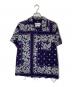 Needles（ニードルズ）の古着「カットオフ総柄オープンカラーシャツ」｜パープル