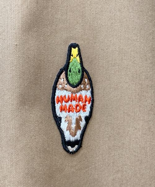 HUMAN MADE（ヒューマンメイド）HUMAN MADE (ヒューマンメイド) カモ刺繍ライナー付きモッズコート ベージュ サイズ:Ⅿの古着・服飾アイテム