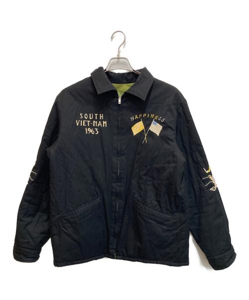 BEAMS（ビームス）BEAMS (ビームス) TAILOR 東洋 (テーラー東洋) リバーシブルベトジャン ブラック×カーキ サイズ:Lの古着・服飾アイテム