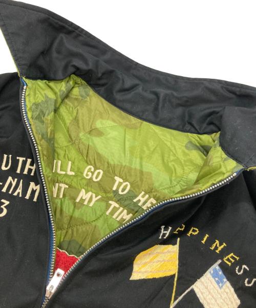 BEAMS（ビームス）BEAMS (ビームス) TAILOR 東洋 (テーラー東洋) リバーシブルベトジャン ブラック×カーキ サイズ:Lの古着・服飾アイテム