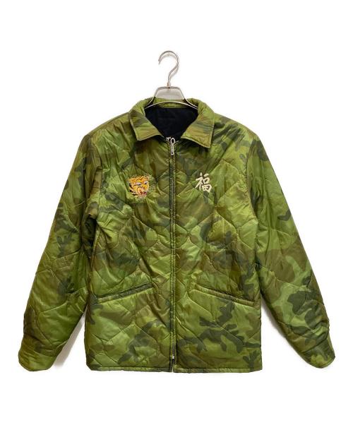 BEAMS（ビームス）BEAMS (ビームス) TAILOR 東洋 (テーラー東洋) リバーシブルベトジャン ブラック×カーキ サイズ:Lの古着・服飾アイテム