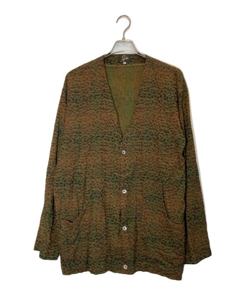 Needles（ニードルズ）Needles (ニードルズ) 総柄ジャケット カーキ×ブラウン サイズ:Lの古着・服飾アイテム