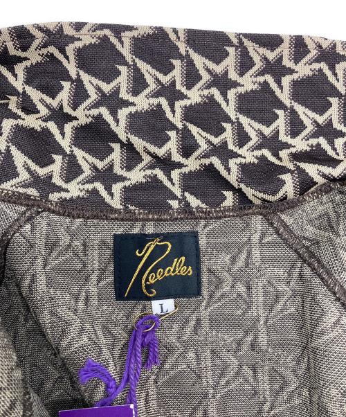 Needles（ニードルズ）Needles (ニードルズ) TRACK JACKET STAR ブラウン×ベージュ サイズ:Lの古着・服飾アイテム
